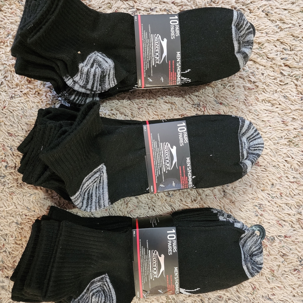 Skechers Men's Black and Gray Athletic Socks - 10 Pack
